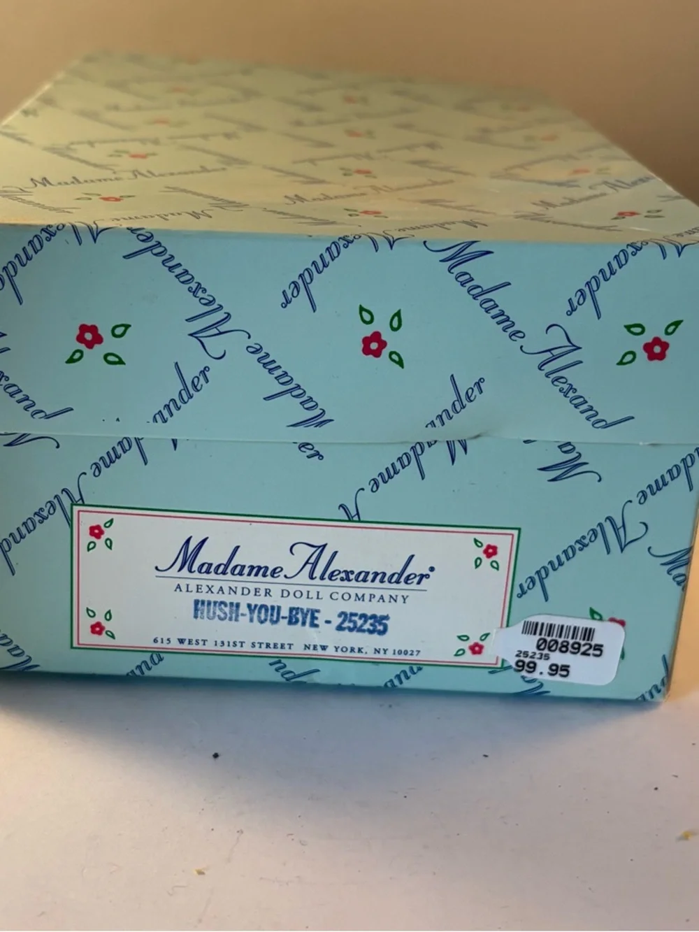 Madame Alexander Hush-You-Bye Doll #25235 W/Box Tags Stand Paperwork Blond Curls